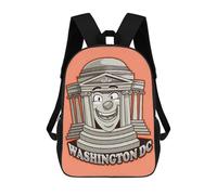 sinyumoney Kids School Backpack 3D Printed Washington City Icon Badge Backpack Rucksack Sports Backpacks For Boys And Girls Fashion Knapsack 17inch