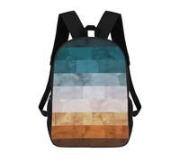 sinyumoney Kids School Backpack 3D Printed Watercolor Landscape 14 Backpack Rucksack Sports Backpacks For Boys And Girls Fashion Knapsack 17inch