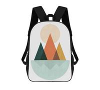 sinyumoney Kids School Backpack 3D Printed Watercolor Landscape 19 Backpack Rucksack Sports Backpacks for Boys And Girls Fashion Knapsack 17inch