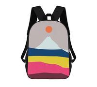 sinyumoney Kids School Backpack 3D Printed Watercolor Landscape 4 Backpack Rucksack Sports Backpacks for Boys And Girls Fashion Knapsack 17inch