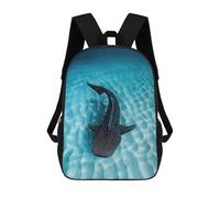 sinyumoney Kids School Backpack 3D Printed Whale Shark Backpack Rucksack Sports Backpacks For Boys And Girls Fashion Knapsack 17inch