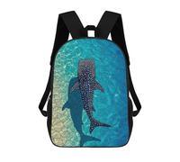 sinyumoney Kids School Backpack 3D Printed Whale Shark Stained Glassed Backpack Rucksack Sports Backpacks For Boys And Girls Fashion Knapsack 17inch