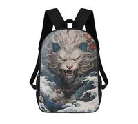 sinyumoney Kids School Backpack 3D Printed Whispering Waves A Lion's Tale Backpack Rucksack Sports Backpacks For Boys And Girls Fashion Knapsack 17inch