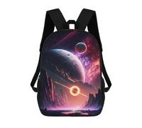 sinyumoney Kids School Backpack Interstellar Black Hole Teen Fashion Backpack Casual Rucksack Boy Girl Teen School Bag 3D Printed Backpack 17inch