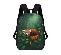 sinyumoney Kids School Backpack Red Panda Resting in Lush Foliage Teen Fashion Backpack Casual Rucksack Boy Girl Teen School Bag 3D Printed Backpack 17inch