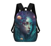 sinyumoney Kids School Book Bag Enchanted Forest Fantasy Children's School Backpack Fashion Casual Travel Rucksacks 3D Printed Funny Cool Book Bags 17inch