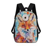 sinyumoney Kids School Book Bag Fox with Toilet Paper Children's School Backpack Fashion Casual Travel Rucksacks 3D Printed Funny Cool Book Bags 17inch