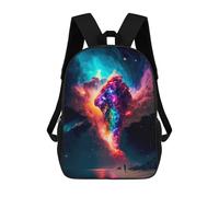 sinyumoney Kids School Book Bag Galactic Dreamscape -10 Children's School Backpack Fashion Casual Travel Rucksacks 3D Printed Funny Cool Book Bags 17inch