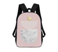 sinyumoney Kids School Book Bag Geometry And Minimalist 9 Children's School Backpack Fashion Casual Travel Rucksacks 3D Printed Funny Cool Book Bags 17inch