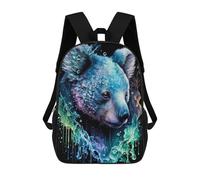 sinyumoney Kids School Book Bag Koala Galaxy Children's School Backpack Fashion Casual Travel Rucksacks 3D Printed Funny Cool Book Bags 17inch