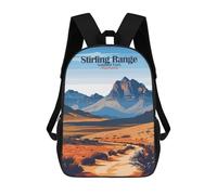 sinyumoney Kids School Book Bag Stirling Range National Park Australia Children's School Backpack Fashion Casual Travel Rucksacks 3D Printed Funny Cool Book Bags 17inch