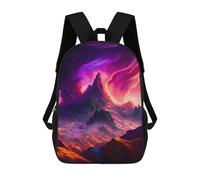 sinyumoney Kids School Book Bag Volcanic Eruption Fantasy Scene Children's School Backpack Fashion Casual Travel Rucksacks 3D Printed Funny Cool Book Bags 17inch