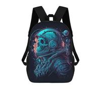 sinyumoney Kids Space Skull Artwork Backpack for Boys And Girls, Kid Backpack Travel Bagpack School Bag for Teenagers 17inch