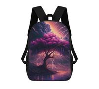 sinyumoney Kids Thunderstorm Tree Landscape Backpack for Boys And Girls, Kid Backpack Travel Bagpack School Bag for Teenagers 17inch