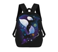 sinyumoney Killer Whale Galaxy Backpack School Rucksack Casual Daypacks School Work Travel Bag for Girl, Teen Girls 17inch