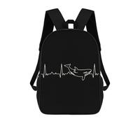sinyumoney Killer Whale Kids Backpack, Kids School Bag 3D Printed School Backpacks for Boys And Teenager School Students 17inch