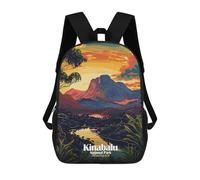 sinyumoney Kinabalu National Park, Malaysia Backpack School Rucksack Casual Daypacks School Work Travel Bag for Girl, Teen Girls 17inch