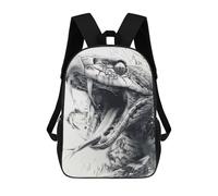 sinyumoney King Cobra School Backpack School Secondary High School College Backpack Travel for Men/Women 17inch