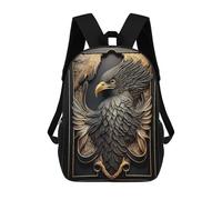 sinyumoney King Eagle Art Deco Rucksack Water Resistant Travel Backpack Computer Bag for Campus Outdoor Travel Sports 17inch