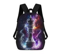 sinyumoney King in Space Chess School Backpack Water Resistant School Bag Business Backpack for Boys/Girls/Teenagers 17inch