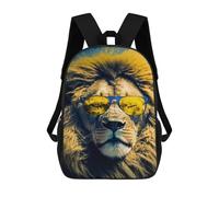 sinyumoney King of Cool Lion Sunglasses Backpack School Bag Lightweight Casual Daypack School Backpacks for Teenage Girls Boys Women Men 17inch