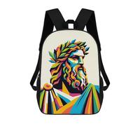 sinyumoney King of The Gods Zeus Backpack School Water Resistant Travel Backpack Computer Bag for School/Work/Travel 17inch
