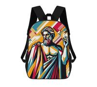 sinyumoney King of The Gods Zeus Children's School Backpack 3D Printed for Kids Travel Rucksacks Book Bags for Boys Elementary School Students 17inch