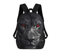 sinyumoney King of The Jungle Backpacks Kids School Backpack School Bag 3D Printed School Bag for Boys Elementary And Middle School Students 17inch