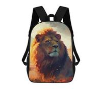 sinyumoney King of The Savannah School Bags Daypacks Business Backpack Water Resistant Bookbag for School/Work/Travel 17inch