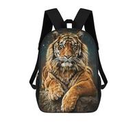 sinyumoney King Tiger Backpack School Bag Water Resistant Computer Rucksack for Campus Outdoor Travel Sports 17inch