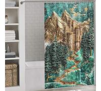 sinyumoney Kingdom of Dreams Kintsugi Bath Shower Curtains Mildew Thicken Durable Polyester Modern Polyester Water Repellent for Bathroom Wet Room 53.54x70.87Inch（136x180cm）