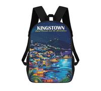 sinyumoney Kingstown, Saint Vincent And The Grenadines School Bags School Secondary High School College Backpack Travel for Campus Outdoor Travel Sports 17inch