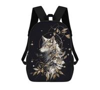 sinyumoney Kintsugi Art White Wolf Backpack School Lightweight Airport College Students Back Pack for Campus Outdoor Travel Sports 17inch