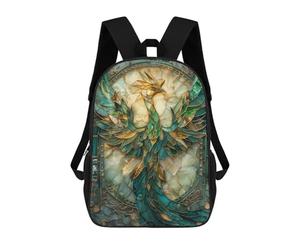 sinyumoney Kintsugi Phoenix Bird School Bags Daypacks Business Backpack Water Resistant Bookbag for School/Work/Travel 17inch