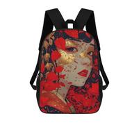 sinyumoney Kintsugi Woman Portrait 3D Printed 17 Inch School Backpack Casual Children's Backpacks 3D Printed for Boys Elementary And Middle