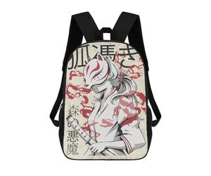 sinyumoney Kitsune Dark School Backpack Water Resistant Computer Rucksack for Campus Outdoor Travel Sports 17inch