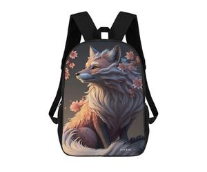 sinyumoney Kitsune Fox Japanese Style School Backpack Water Resistant School Bag Business Backpack for Girls Boys Teenage 17inch