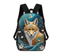 sinyumoney Kitsune Fox Kintsugi School Backpack Business Laptop Rucksack Bag Unisex Casual Daypack for Boys/Girls/Teenagers 17inch