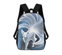 sinyumoney Kitsune Kitsune Kids School Backpack School Bag 3D Printed School Bag for Boys Elementary And Middle School Students 17inch