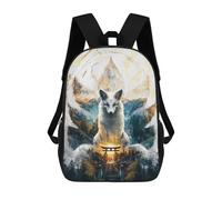 sinyumoney Kitsunes Realm of Enlightenment Backpacks Kids School Backpack School Bag 3D Printed School Bag for Boys Elementary And Middle School Students 17inch