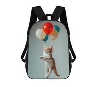 sinyumoney Kitten 3D Printed School Backpack Casual Children's Backpacks 3D Printed School Bag for Boys Elementary And Middle 17inch