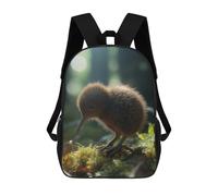 sinyumoney Kiwi Bird Chick 3D Printed 17inch School Bag Children's School Backpack Travel Backpacks Casual Fashion Bag for Kids School Students
