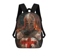 sinyumoney Knights of The Holy Order Children's Backpack, 3D Printed School Backpack, Backpack for Boys Girls, Adjustable School Bag for Primary School 17inch