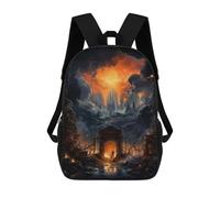 sinyumoney Knowledge Is Power Children's Backpacks School Backpack 3D Printed for Kids Travel Rucksacks Book Bags Kids 17inch School Bag