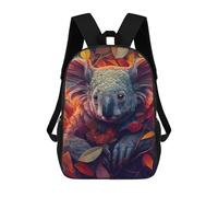 sinyumoney Koala Amidst Autumn Leaves School Backpack High Secondary School Bags Casual Backpack for Girls Boys Teenage 17inch