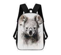 sinyumoney Koala Beauty Watercolor Children's School Backpack 3D Printed for Kids Travel Rucksacks Book Bags for Boys Elementary School Students 17inch