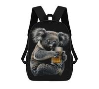 sinyumoney Koala Beer School Bags Large Lightweight Casual Backpack- Perfect for Travel, Work And Daily Use 17inch