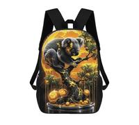 sinyumoney Koala Bonsai in Gold School Bag Bookbag 3D Printed Children's Backpacks for Kids Boy Girl Book Bags Kids School Bag Travel Rucksacks 17inch