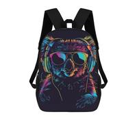 sinyumoney Koala Headphones Sunglasses Art Print School Backpack Fashion Stationery Backpack Waterproof Casual Daypacks for Men/Women 17inch
