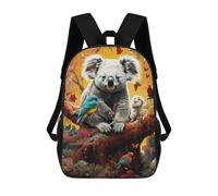 sinyumoney Koala in A Colorful Forest Backpacks, Kids Backpack Student School Bag 3D Printed Travel Backpacks Fashion Accessory Backpack Children Waterproof School Bags 17inch